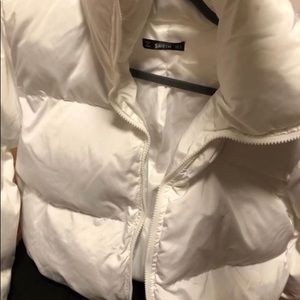 Zipper Up Crop Puffer Jacket